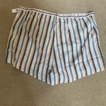 Old Navy Women’s boxer pajama lounge shorts blue, white peach stripes size 3X Photo 2