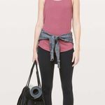 Lululemon  Love Pleated Tank Top Misty Merlot Pima Cotton Sleeveless Size Medium Photo 4