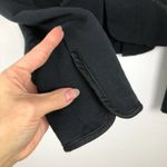 Free People  Black Tuxedo Lace Lapel Cropped Boho Blazer Size Small Photo 3