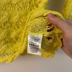 Anthropologie  Moth Yellow Weave Stretch Yellow Top Size S Photo 3