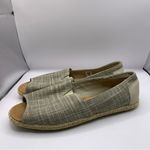 Toms  Womens Alpargata Espadrilles 9 Open Toe Linen Flats Gray Summer Beach Photo 7