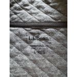 LL Bean Quilted Sweatshirt Men Large Gray Full Zip‎ Traditional Fit Mock Neck Photo 2