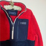Vineyard Vines  navy and red sherpa quarter zip size S Photo 2