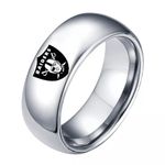 Silver Arc Las Vegas Raiders Ring Photo 0