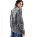 Abercrombie & Fitch NWOT  tweed blazer in black and white One Button XS Photo 3