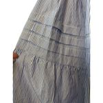 Mi Golondrina Rosalia Fuerte Striped Maxi Dress Blue White L NWT Size L Photo 8