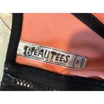 Beautees Coral Black Striped Fit Flare Dress Juniors 14 Retro Glam Party Peach Orange Photo 3