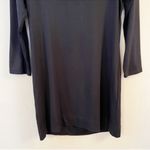 Amour Vert Black Long Sleeve Stretch Lightweight Open Back Shirt Dress Small Photo 7