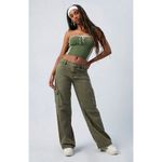 PacSun Green Low Rise Extreme Baggy Cargo Pants Size 26 Photo 2