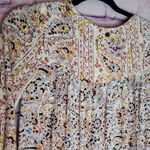 Billabong  FLORAL PAISLEY PRINTED TUNIC TASSEL NECK BLOUSE XS Photo 7