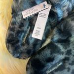 Victoria's Secret Victoria’s Secret Criss Cross Grey Animal Print Slipper Photo 3