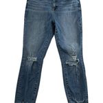 Good American Jeans 12 / 31 Good Waist Crop Chew Hem Jean High Rise Stretch Photo 1