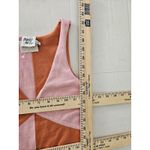 Princess Polly  Sienna Tank Bodycon V Neck Mini Dress Orange & Pink Sz S/M Photo 8