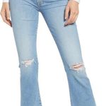 MOTHER Denim Hustler Distressed Raw Hem Ankle Jean Photo 0