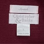 Christopher & Banks Maroon Corduroy Shirt Jacket Shacket Size Large Photo 8