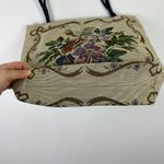 Vintage Floral Tapestry Tote Bag Cottagecore Grandmillennial Shabby Chic 90s Tan Photo 7