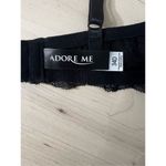 Adore Me Black Floral Lace Sheer Underwire Bra Size 34D Scalloped Lingerie Photo 7