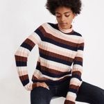 Madewell Evercrest Striped Mockneck Sweater Blouse Photo 0