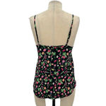 Aritzia Wilfred Floral Print Silk Camisole Black Pink Green Size XS Photo 2