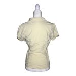 EXPRESS  Y2K Cream Button-Up Office Siren Blouse M Photo 4