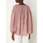 Maje 💕 Lolivate Floral-Print Satin Blouse Mini Fleurs Print Size 2 = Medium NWT Photo 6