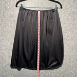 Vanity Fair  Black Nylon Half Slip Skirt L 42 Vintage Lingerie Underskirt Photo 2