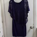 Enfocus Studio , New Asymmetrical Purple Lace Dress, size 12 Photo 1