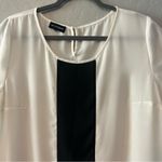 ⭐️I.N. studio white and black colorblock short sleeve blouse size XL Photo 1