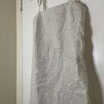Reformation NEW! daphne linen midi dress oatmeal beige Small -no belt- Photo 3