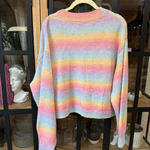 H&M pastel rainbow cardigan button down sweater vneck jacquard knit long sleeve Photo 1