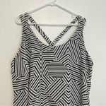 NEW NWT REBEL WILSON x ANGELS Plus Size Cross Strap Tank White Black Geo Striped Photo 4
