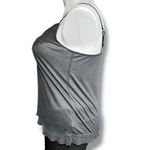 American Eagle  Womens Camisole Tank Top Lace Sheer Bodice Pleated Hem Gray XL Photo 4