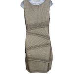 Bailey44 BAILEY‎ 44 Gobi Desert Cream & Black Sleeveless Rayon Bodycon Dress EUC Large Photo 5