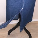 Original TY Wear vintage blue denim embroidered flowers jean overall dress Size 12P Photo 8