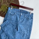 7 For All Mankind Pants The Skinny Moroccan Blue Jacquard 30 7FAM Womens Photo 11