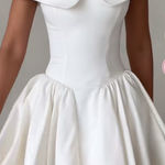 House Of CB  S A-C ‘Elida’ White Twill Off Shoulder Corset Mini Dress NWOT Photo 0