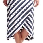 Athleta Striped Tulip Midi Skirt Pull On Beach Swimsuit Cover Up NEW W1344 Sz M Photo 0