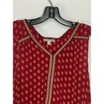 Patrons of Peace Women's Sangria Floral Embroidered Indian Tank Top Red Small Photo 7