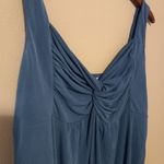 Maurice's  2X Twist Top Front Stretchy Tank Top in Teal Plus Photo 10