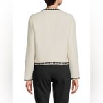 WDNY Contrast Trim Bouclé Jacket Size Medium Black Photo 1