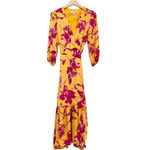 Color Me Courtney Eleanor Wrap Dress in Yellow Orchid bloom Size M Size M Photo 1