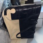 Tory Burch  Black and Tan Leather Canvas Tote Photo 12