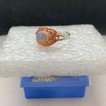 Handmade Opalite wired stainless steel Ring - size 4.5 Photo 2