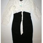 New Womens NWT 4 Designer Armani Jeans AJ White Black Italy S Dress 40 Col Block Photo 2