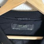 ZARA Black Gold Sequin Embellished Zip Up Long Sleeve Bomber Jacket Size Small Photo 9
