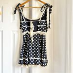 For Love & Lemons  Dolly Denim Navy Polka Dot Dress Photo 8