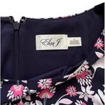 Eliza J  Dress Navy Pink White Floral Bell Sleeve Career Lined Shift Dress Size 6 Photo 1
