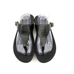 FitFlop Buckle Lizard Embossed Black Leather Adjustable Sandals US 10 EU 42 Photo 4