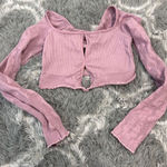 Urban Outfitters  seamless purple top size Xs   Has key hole design and stretches Photo 0