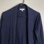 John Smedley Sea Island Cotton Cardigan Sweater Womens Medium Navy Open Blue Photo 2